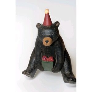 Tim Coffey Black Bear Birthday Figurine 7" Demdaco The Nature‎ of Christmas 2008